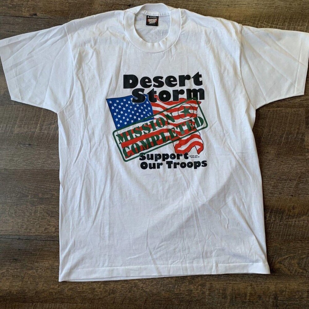 NEW XL True Vintage 1991 OPERATION DESERT STORM GULF WAR VET Deadstock RARE
